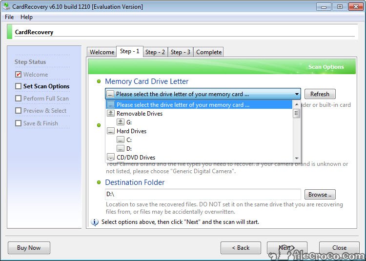 download card recovery