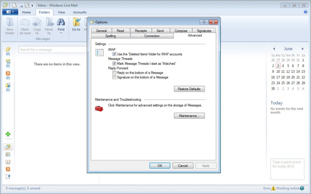 Cara Mudah Setting Windows Live Mail Idwebhost