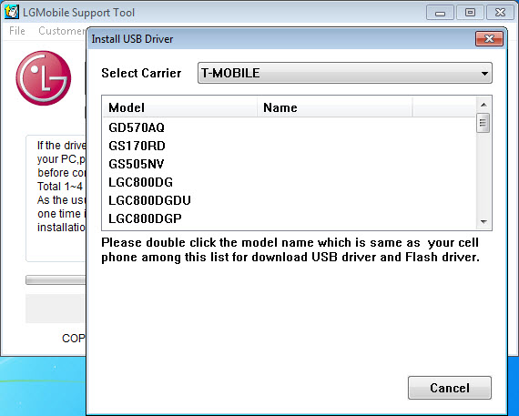 lg mobile support tool