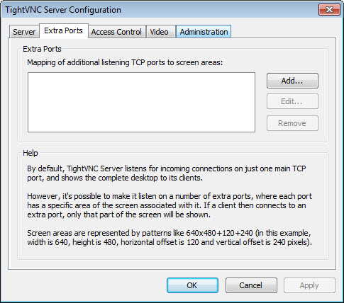 tightvnc server conf file