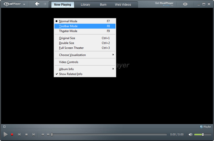 old version of realplayer