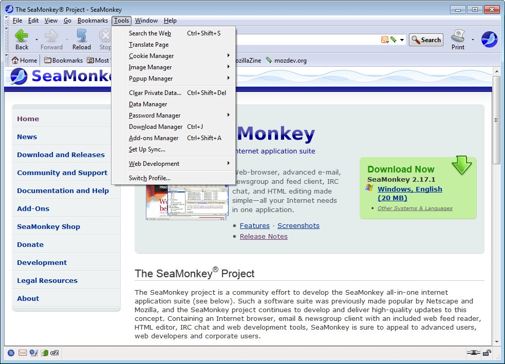 seamonkey add ons