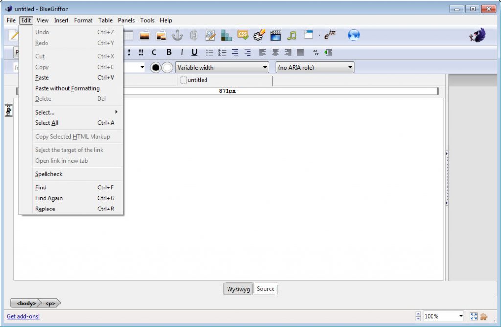 BlueGriffon 3.0 Download - Screenshots - FileCroco.com