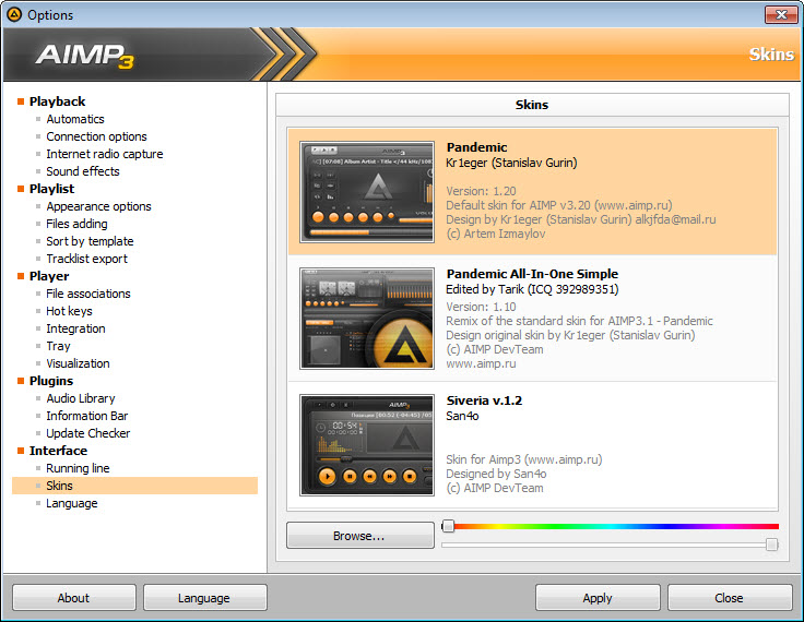 AIMP3 Player 1.1 Free Download