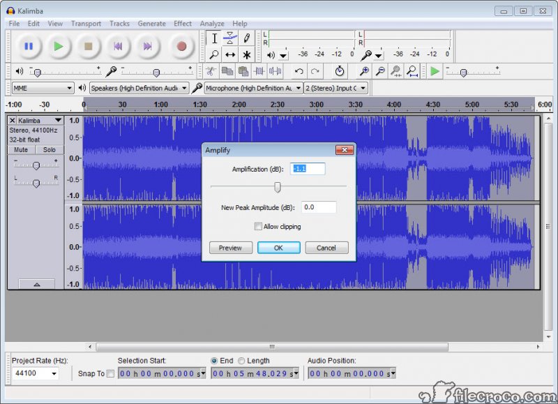 displayed audacity