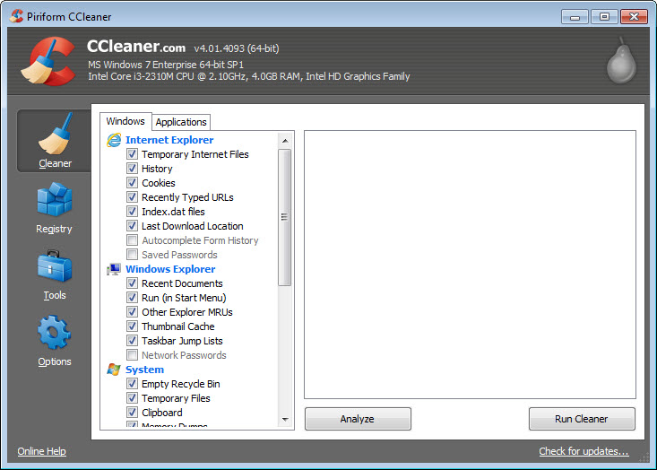 ccleaner in italiano