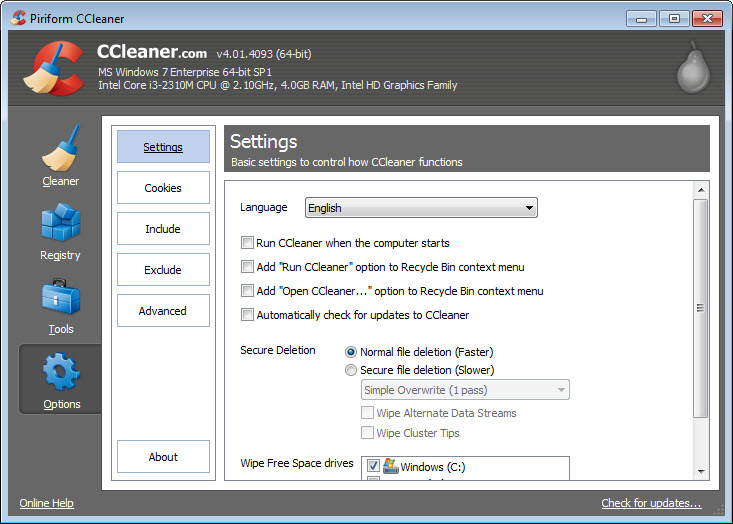 ccleaner or clean master windows 7