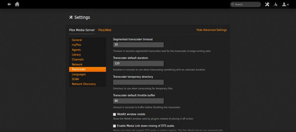 size of plex media server download