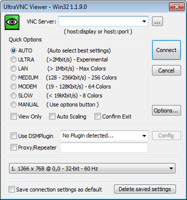 Ultravnc dual screens vnc server udp or tcp