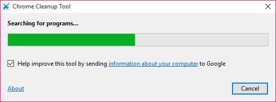 chrome cleanup tool windows 7