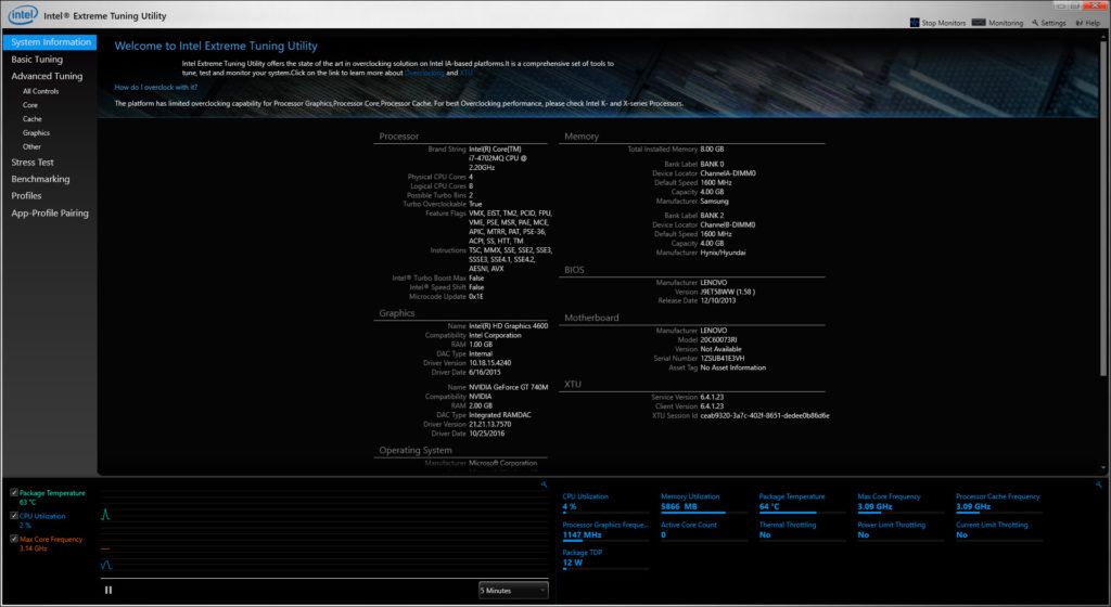 intel extreme tuning utility windows 8.1 64 bit