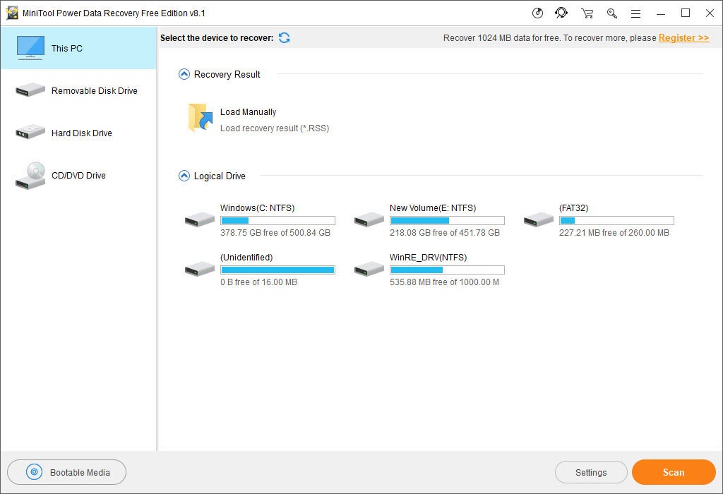 MiniTool Power Data Recovery 8.7 