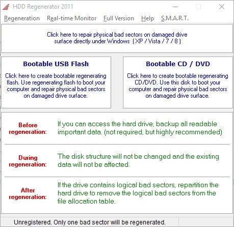 HDD Regenerator 2011 Free Download for Windows 10, 8 7 -