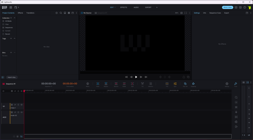 Lightworks screenshot 1