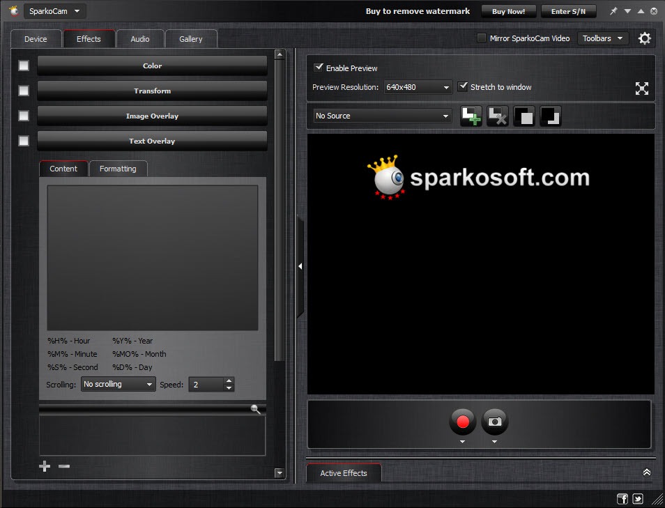sparkocam for youtube live