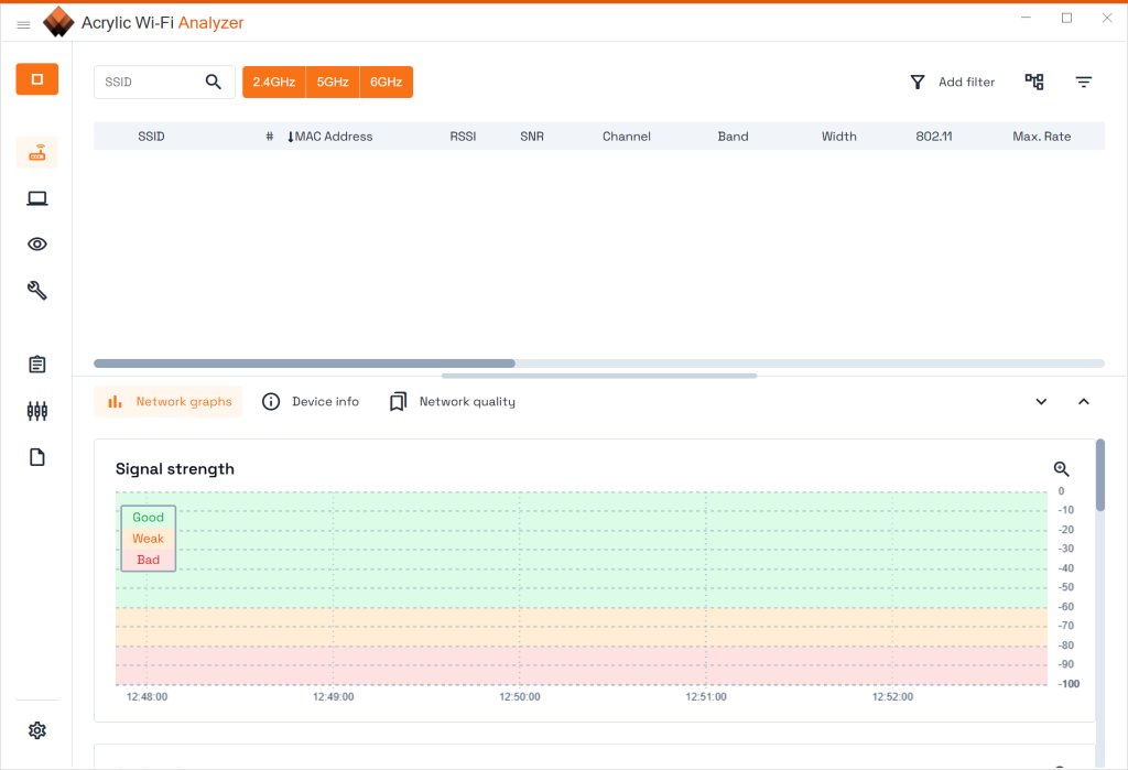 Acrylic Wi-Fi Analyzer screenshot 1