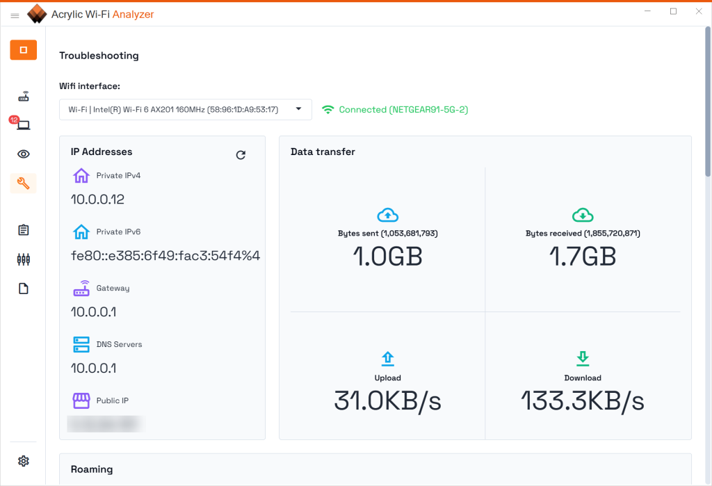 Acrylic Wi-Fi Analyzer screenshot 3
