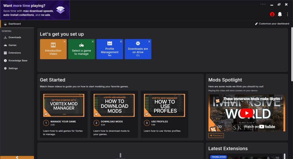 Vortex Mod Manager screenshot 1