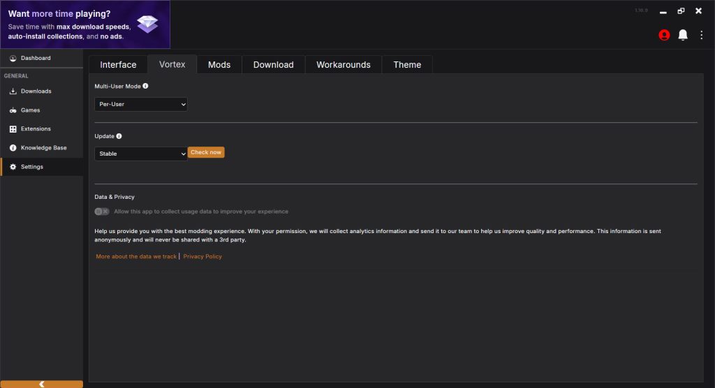 Vortex Mod Manager screenshot 3