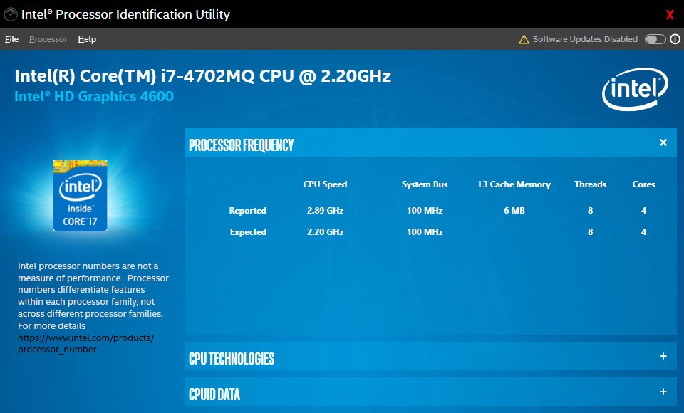Albany Bedenk Voorvoegsel Intel Processor Identification Utility 7.0.3 Free Download for Windows 10,  8 and 7 - FileCroco.com