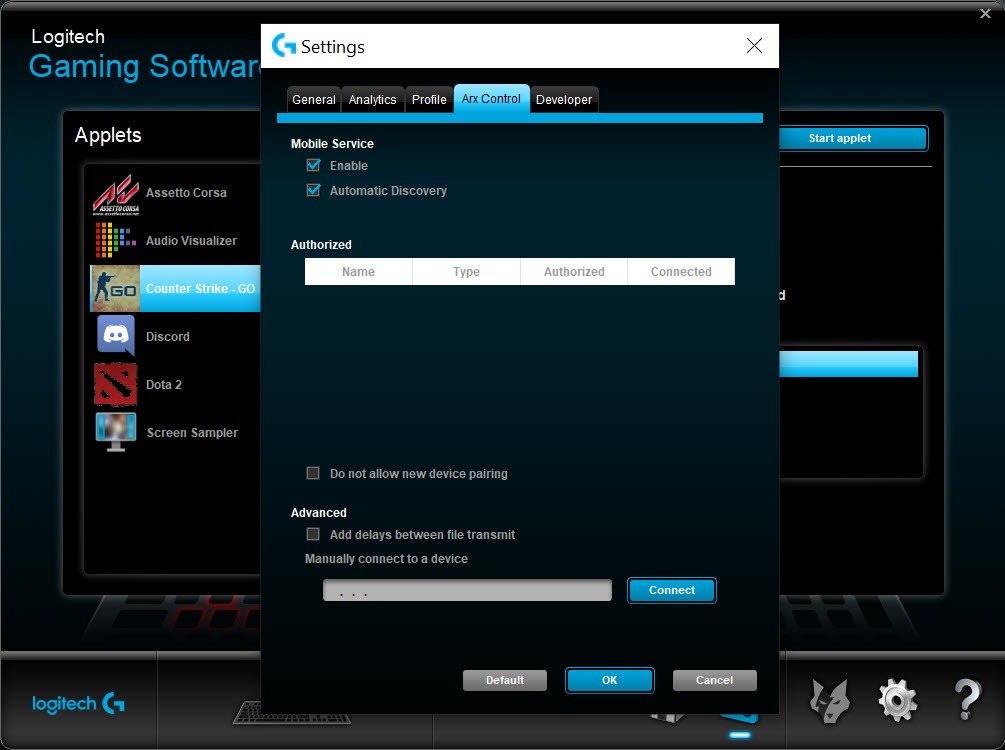 logitech gaming software