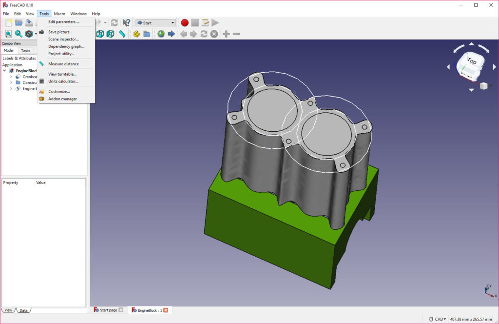 freecad 2d drawing