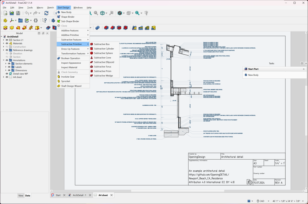FreeCAD screenshot 4