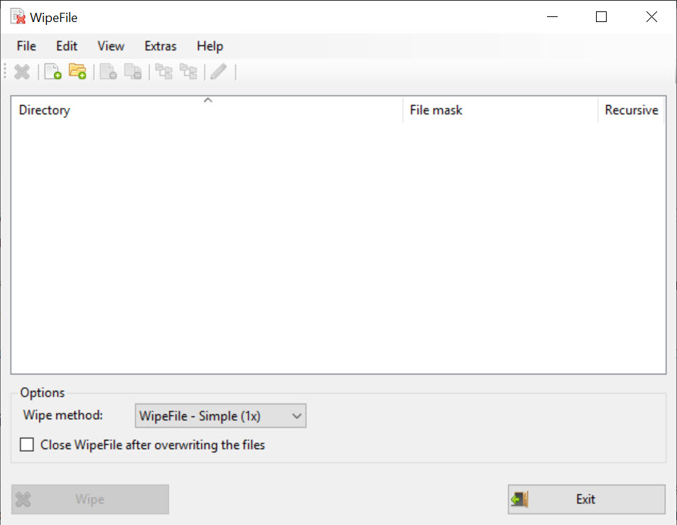 Windows shop wipe file