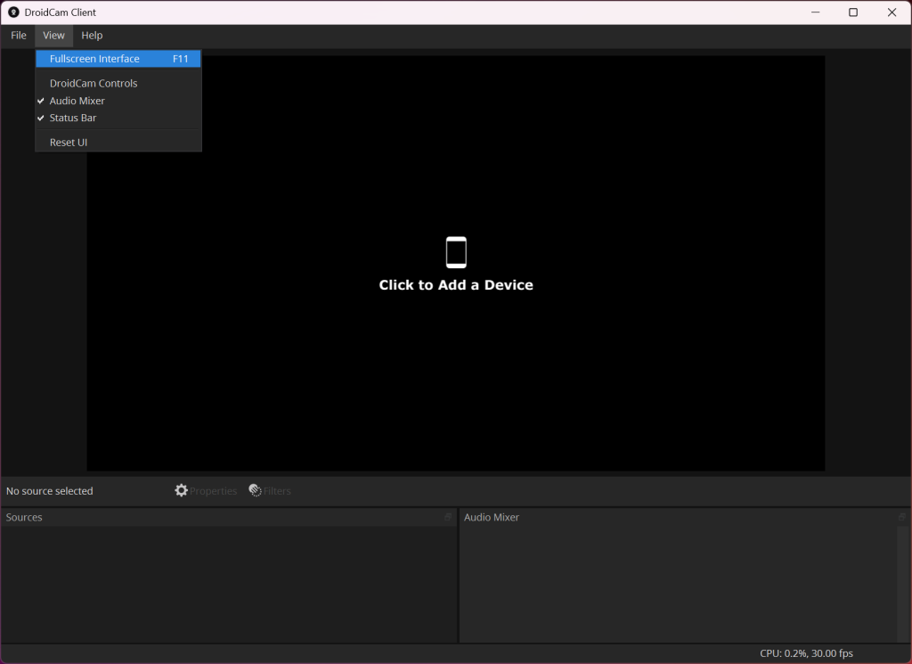 DroidCam Client screenshot 2