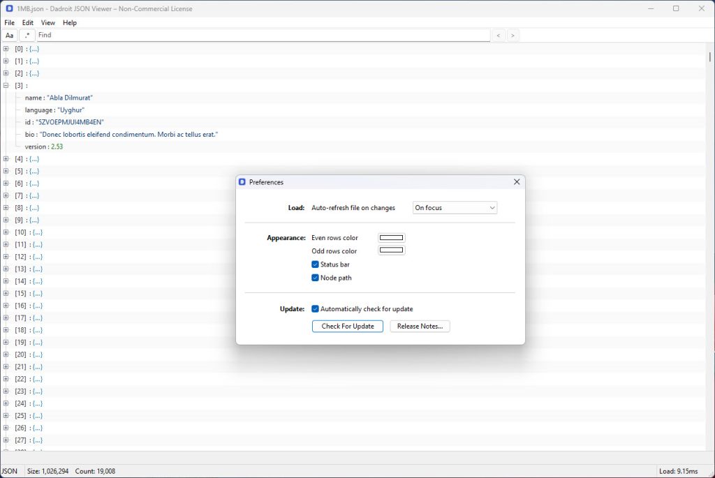 Dadroit JSON Viewer screenshot 2