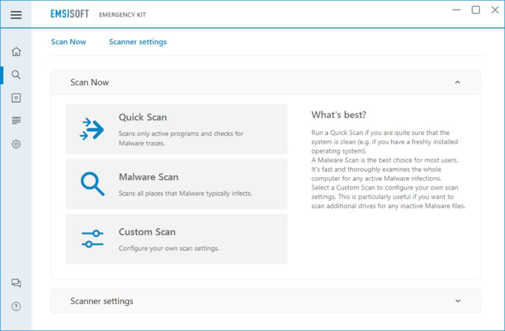 Emsisoft Emergency Kit screenshot 3