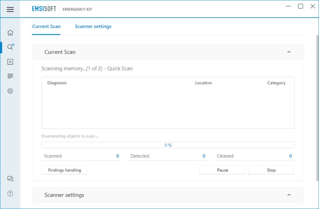 Emsisoft Emergency Kit screenshot 4