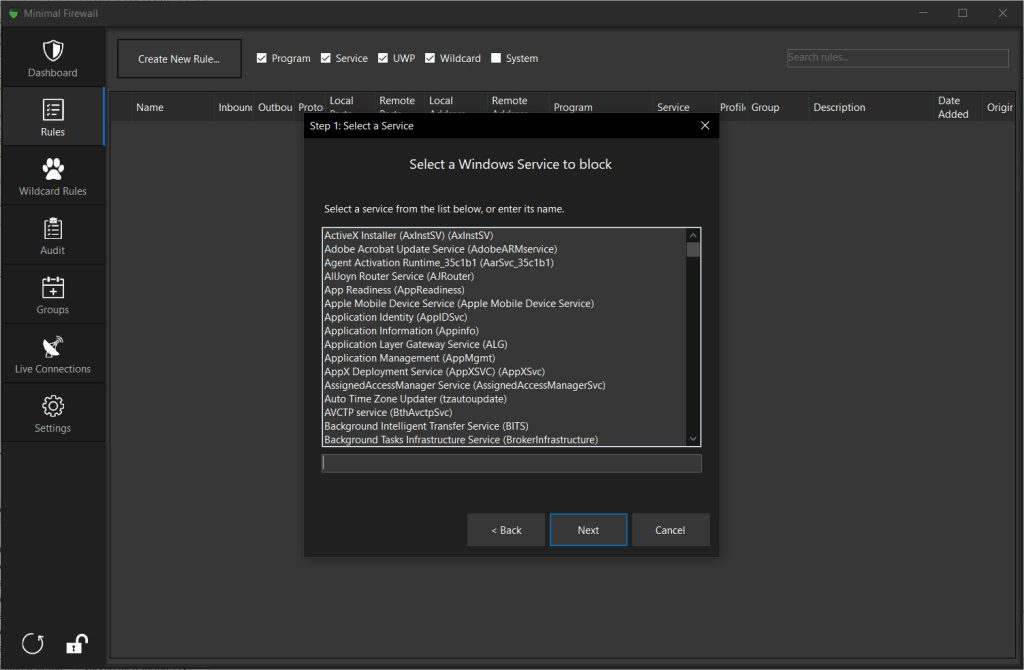 Minimal Firewall screenshot 4