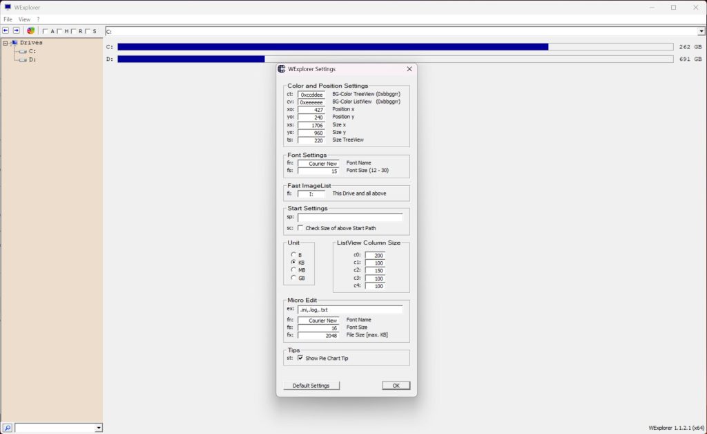 WExplorer screenshot 2