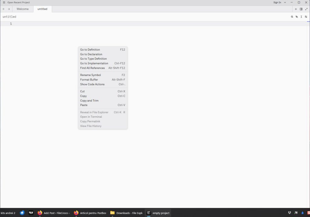 Zed screenshot 2