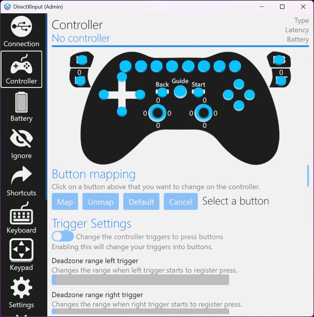 DirectXInput screenshot 2