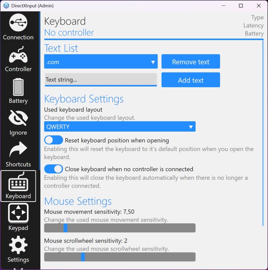 DirectXInput screenshot 3