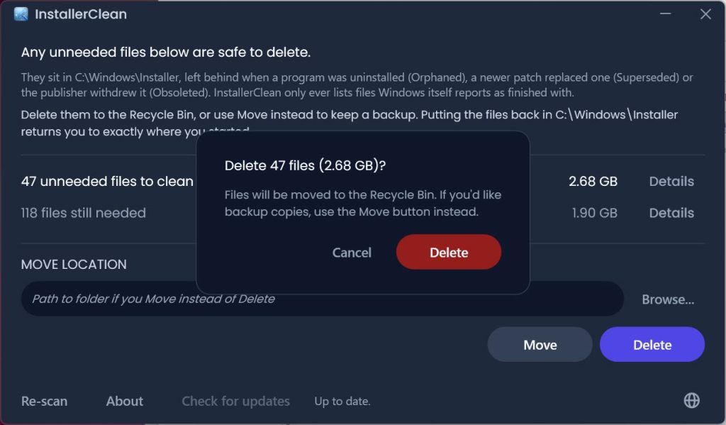 InstallerClean screenshot 2