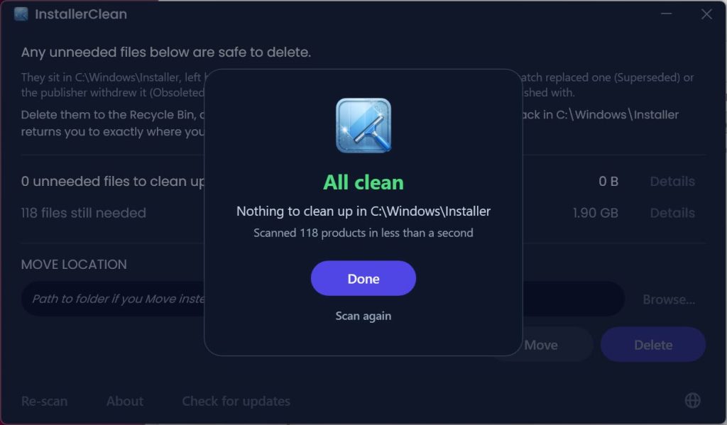 InstallerClean screenshot 4