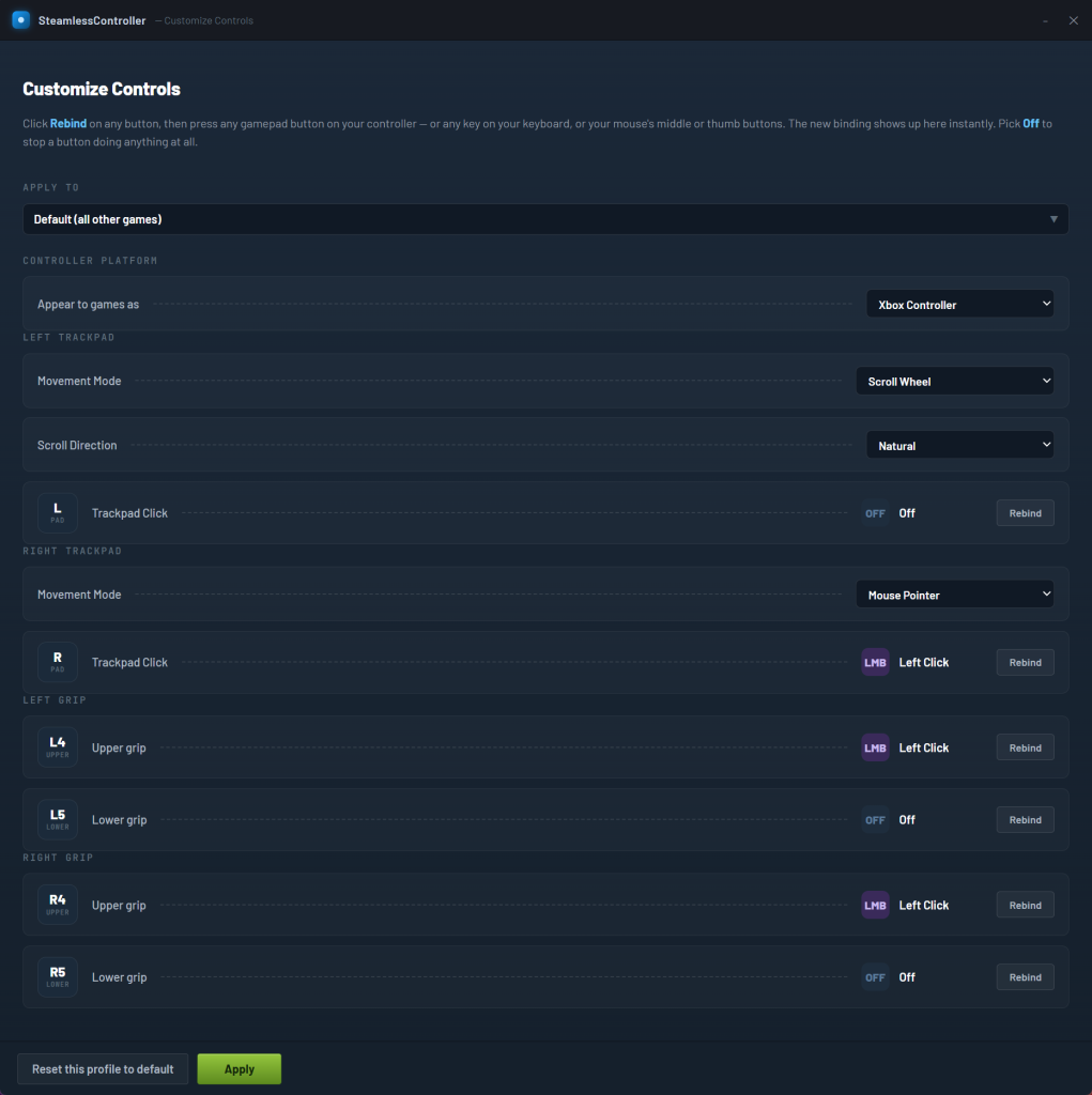 SteamlessController screenshot 1