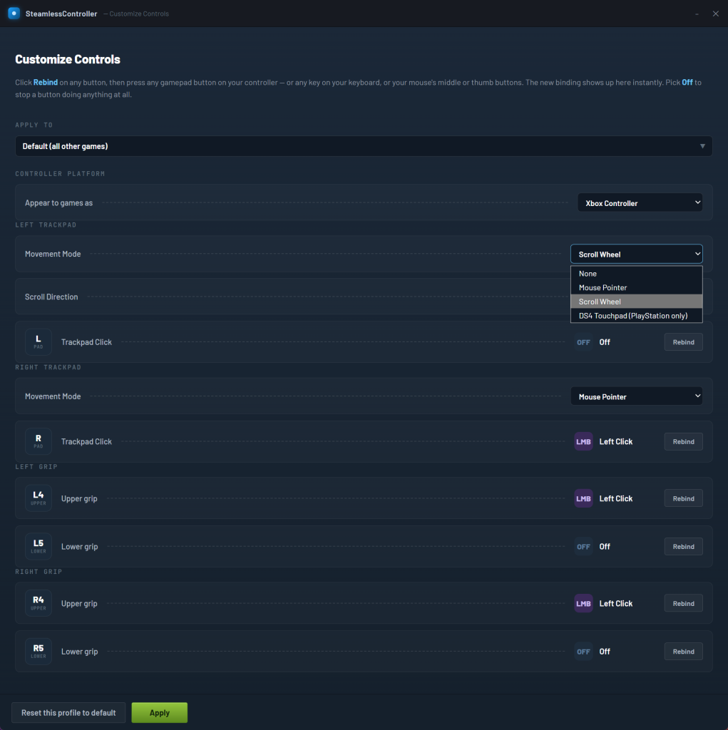 SteamlessController screenshot 2