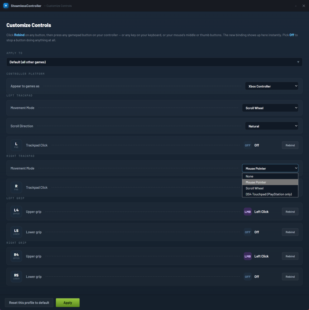 SteamlessController screenshot 3