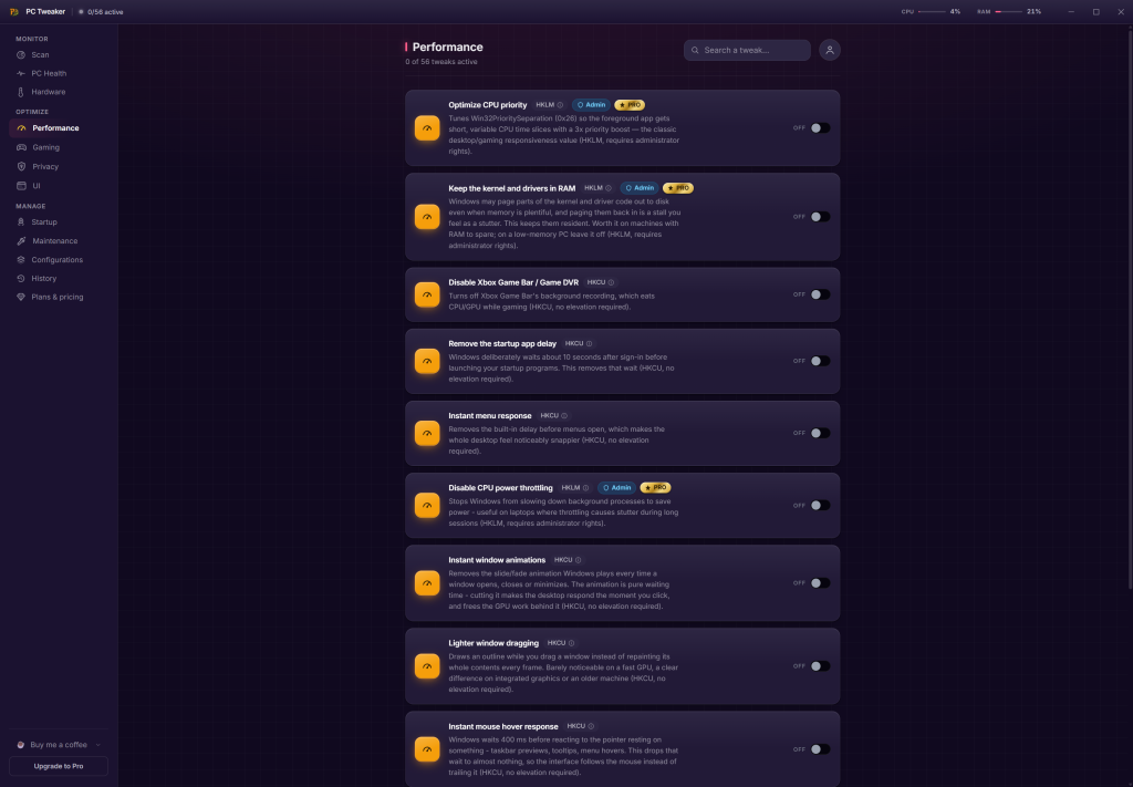 PC Tweaker screenshot 4