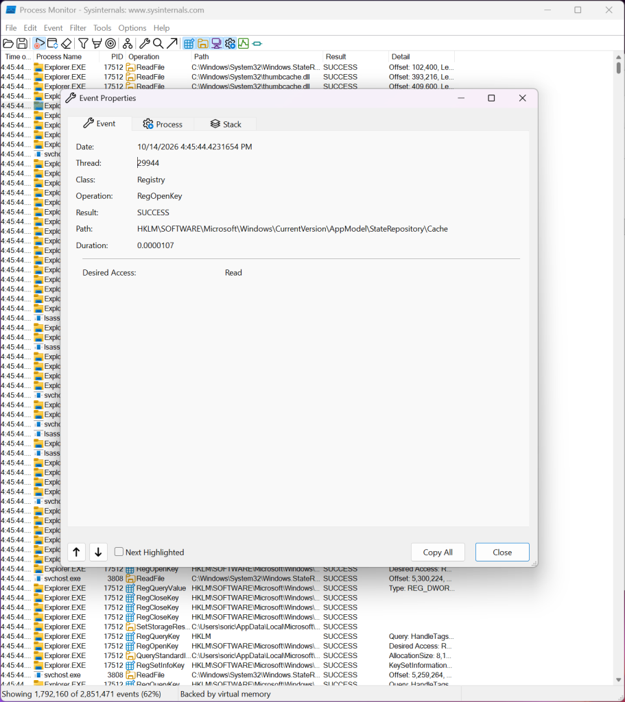 Process Monitor screenshot 4