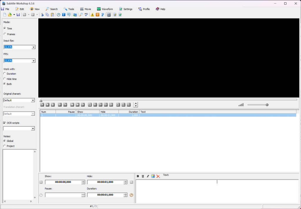Subtitle Workshop screenshot 1