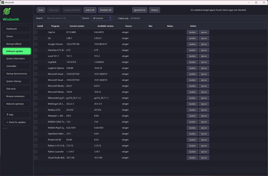 WinZenith screenshot 3