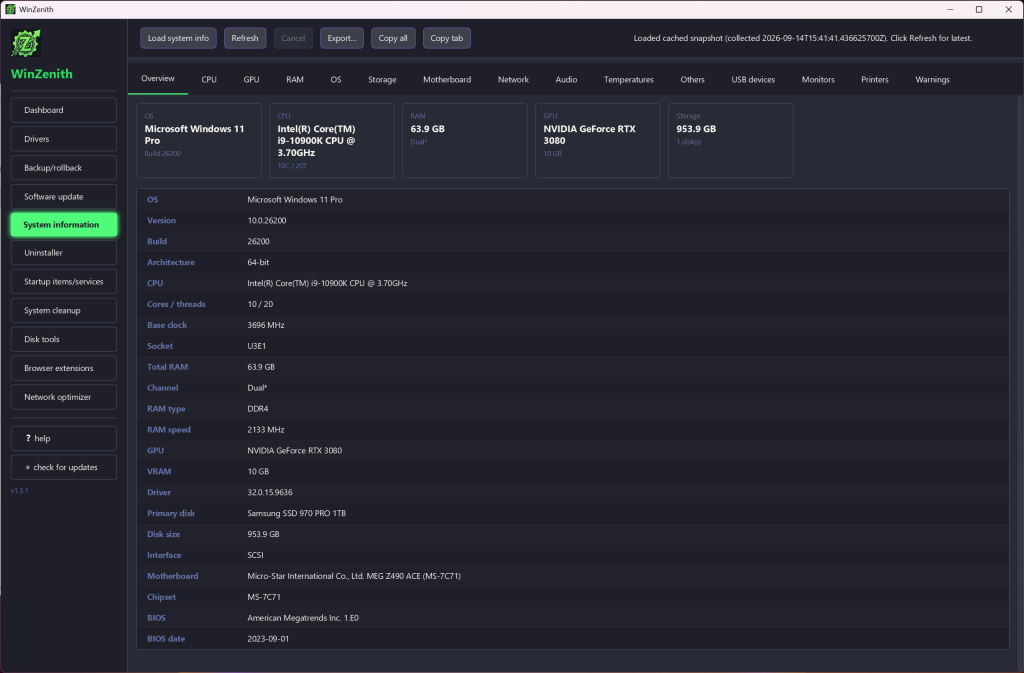 WinZenith screenshot 4